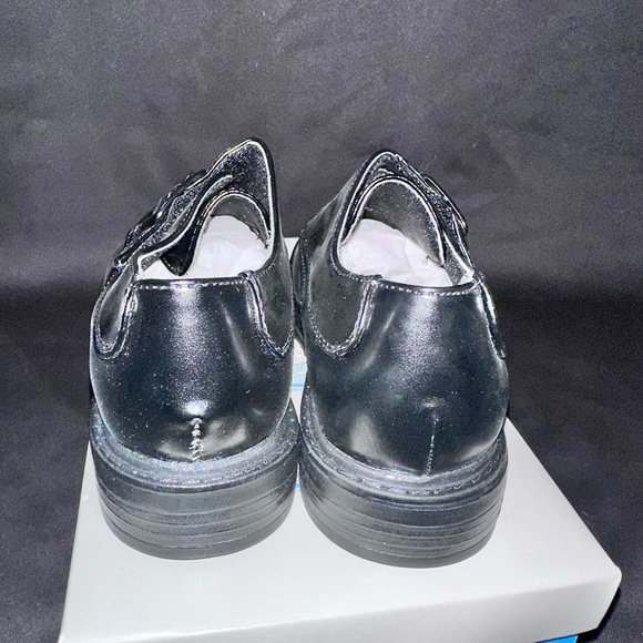 Sleek Black Kids Dress Shoes with Buckle - Picture 2 of 3